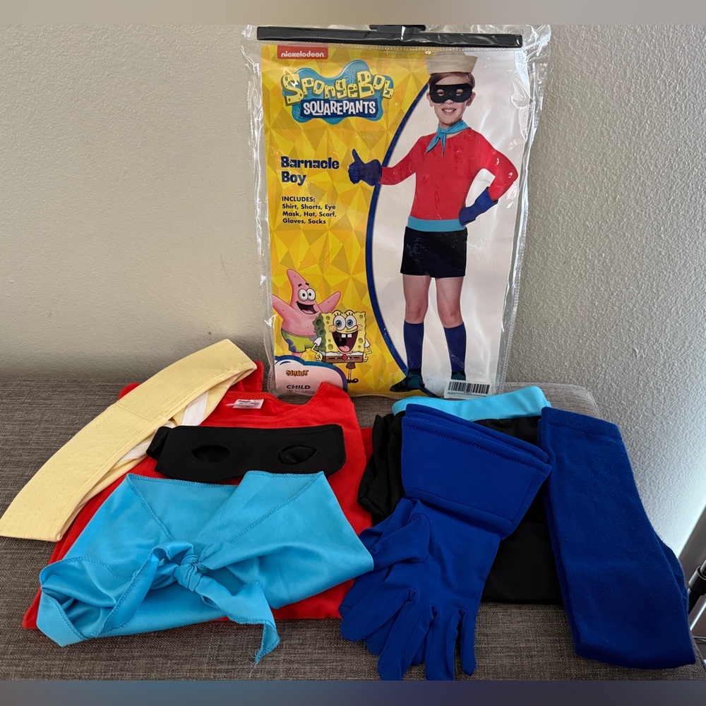 Spirit SpongeBob Barnacle Boy Costume - Red, Blue, Black, Yellow